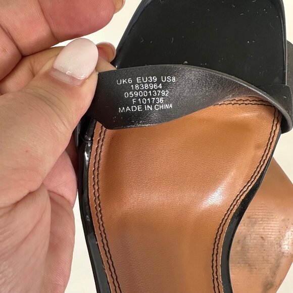 ASOS Design Faux Suede Wide Fit Hudson barely there Block Heel Sandals 8W - Picture 13 of 14